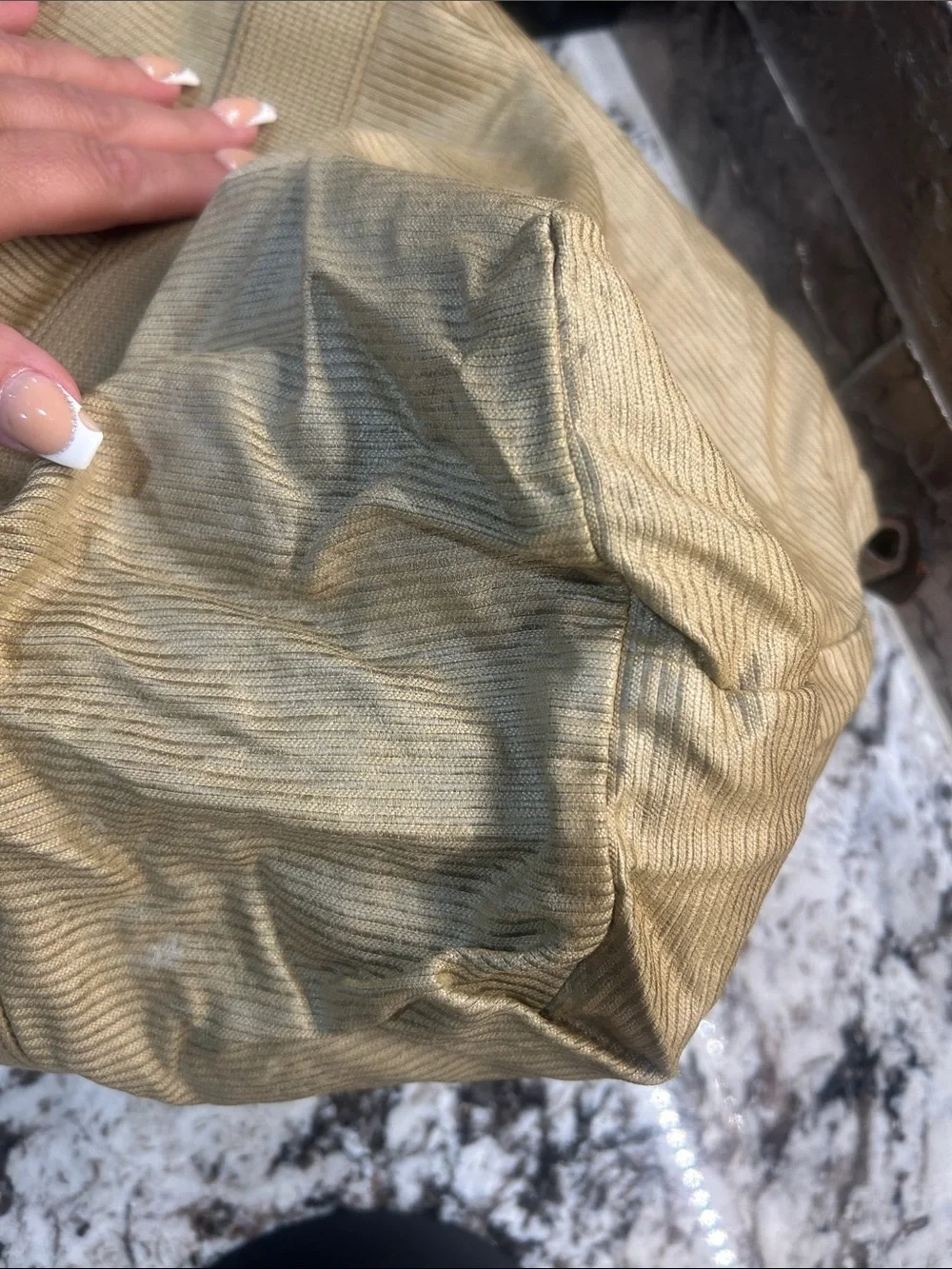 Yves Saint Laurent vtg Olive Canvas Travel Bag GUC